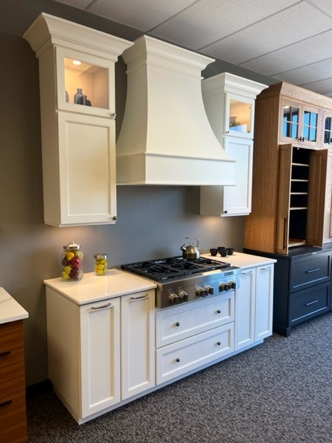 Pinnacle cabinetry display in a dealer showroom